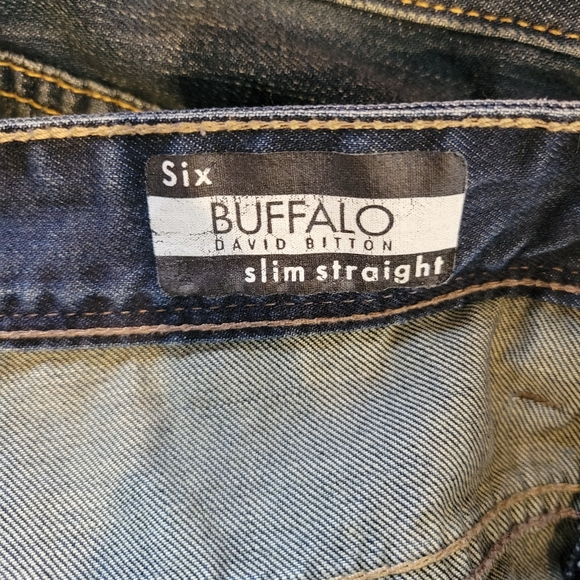 Buffalo David Bitton | Mens Slim Straight Dark Wash Jeans - Picture 3 of 9